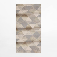 Geometrický koberec KEMET KOSOČTVERCE, šedo-béžový, 80x150 cm