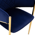 Židle se zlatými nohami tmavě modrá KYLLE