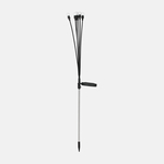 Venkovní LED solární lampa IP44 černo-stříbrná