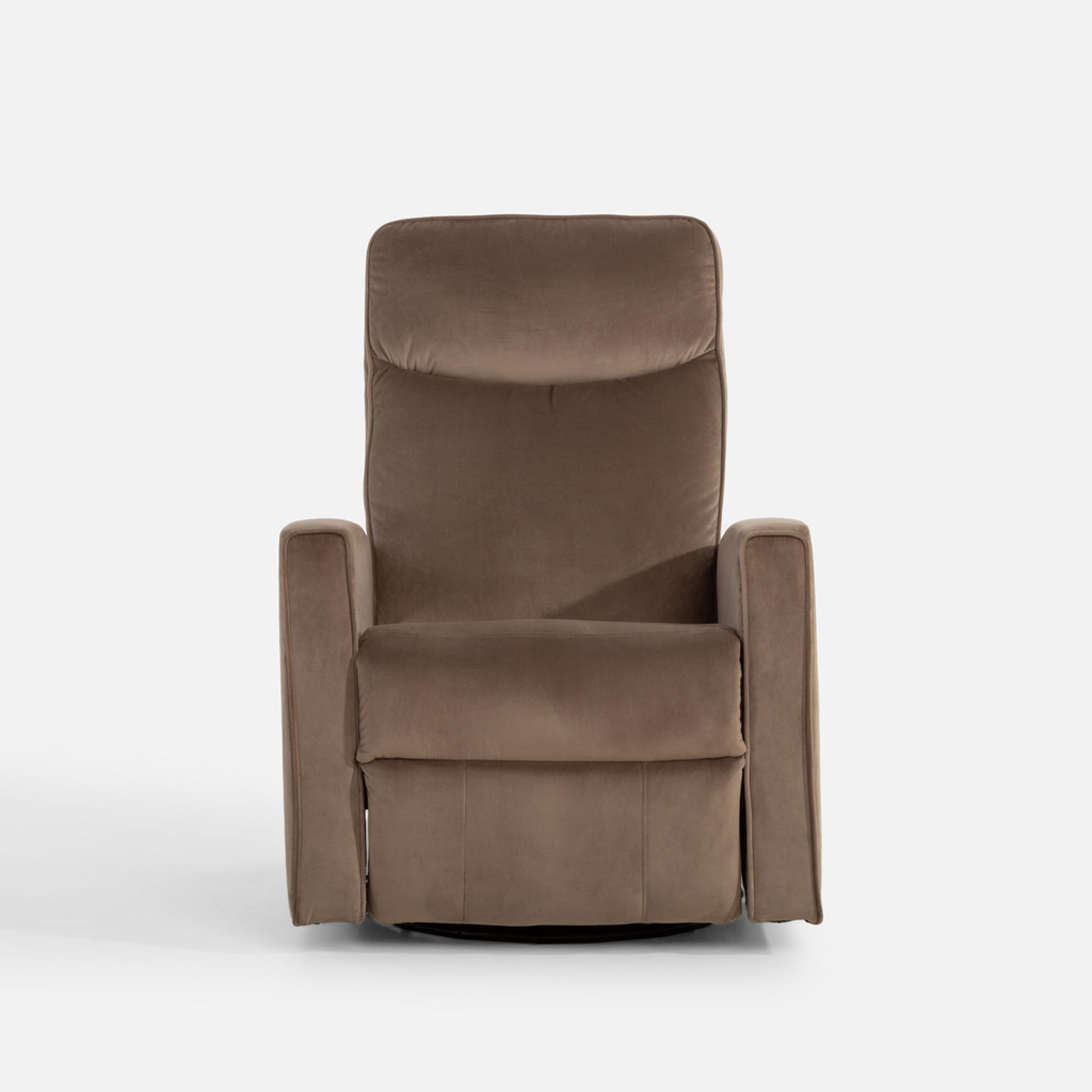 Béžové otočné křeslo s relaxační funkcí LUTTIN