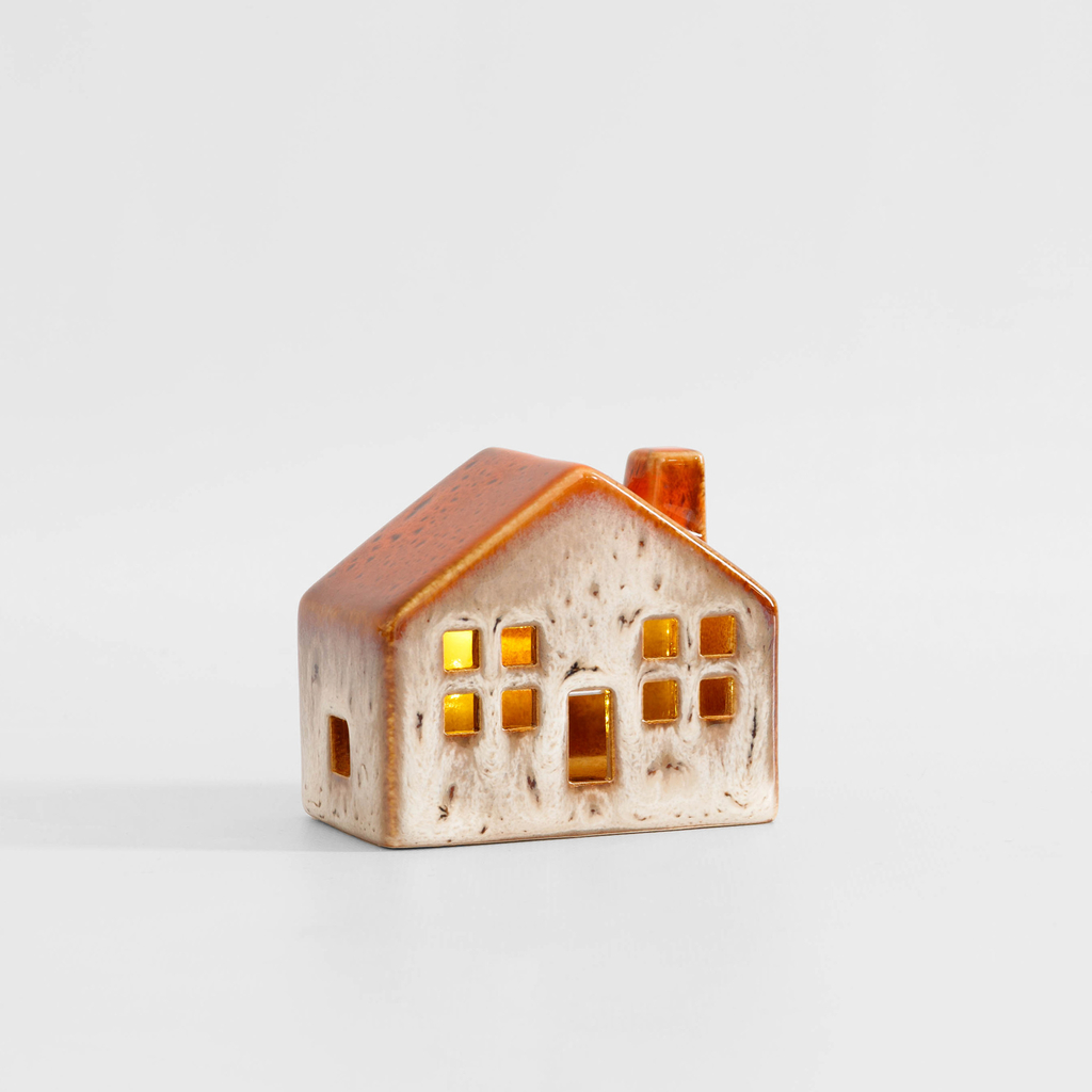 Vánoční dekorace LED vánoční chaloupka, 8 cm, MIX