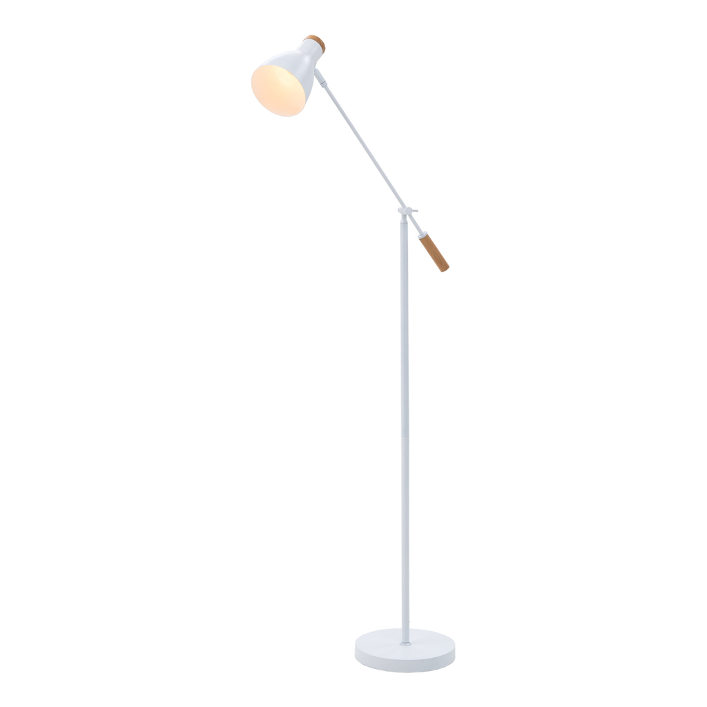 Skandinávská stojací lampa bílá JOSE