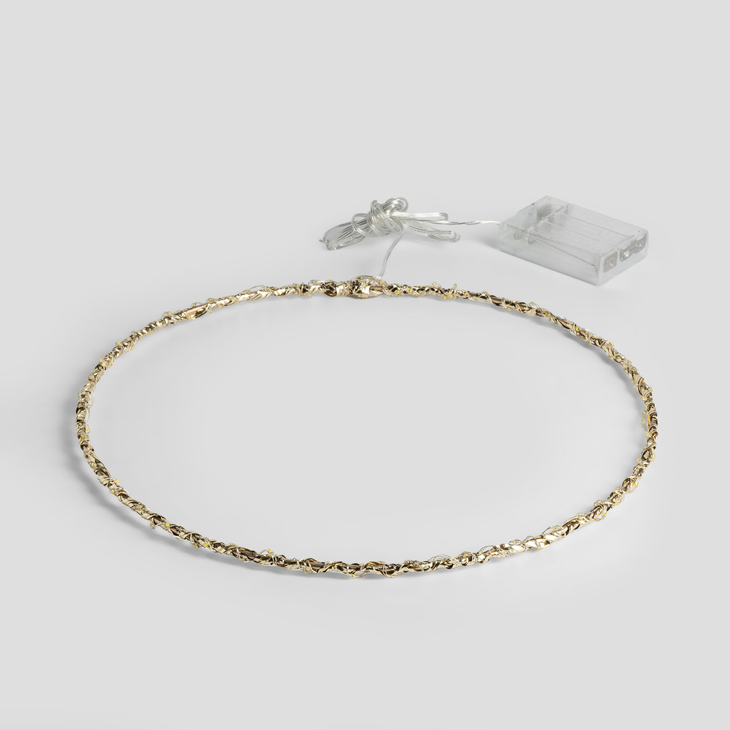 Osvětlení dekorace LED kulaté zlaté 30 cm