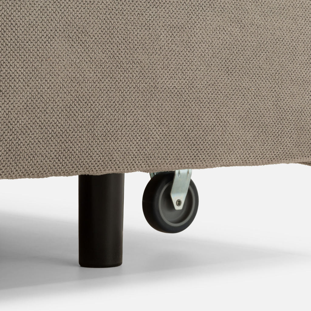 Šedá postel boxspring s matrací SILLA 90x200 cm