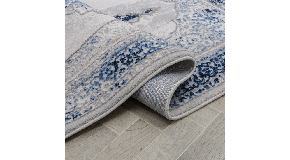 Modrý koberec s orientálním vzorem KAREN 80x140 cm