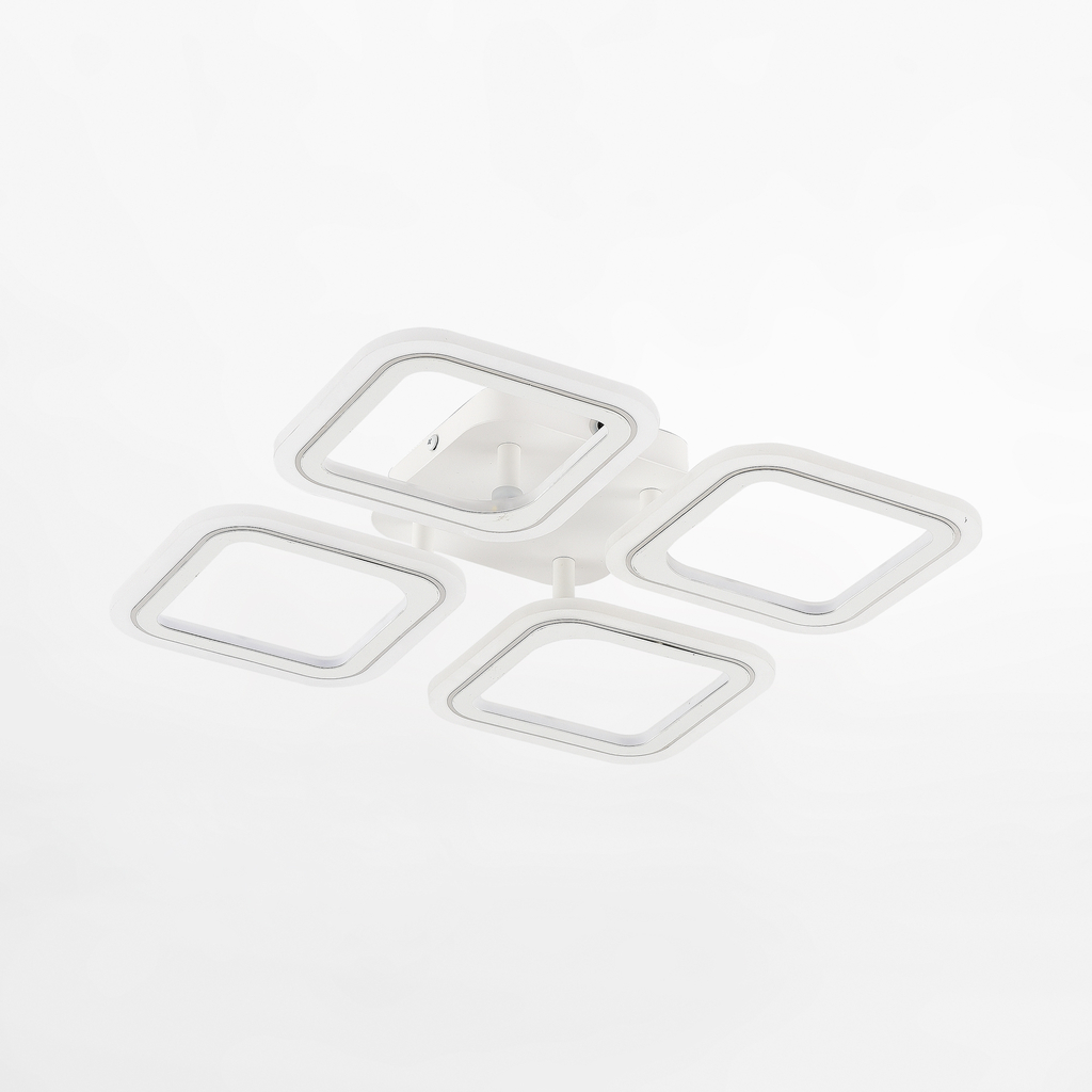 Bílo-chromované LED stropní svítidlo STELLAR s dálkovým ovládáním 39,4 cm