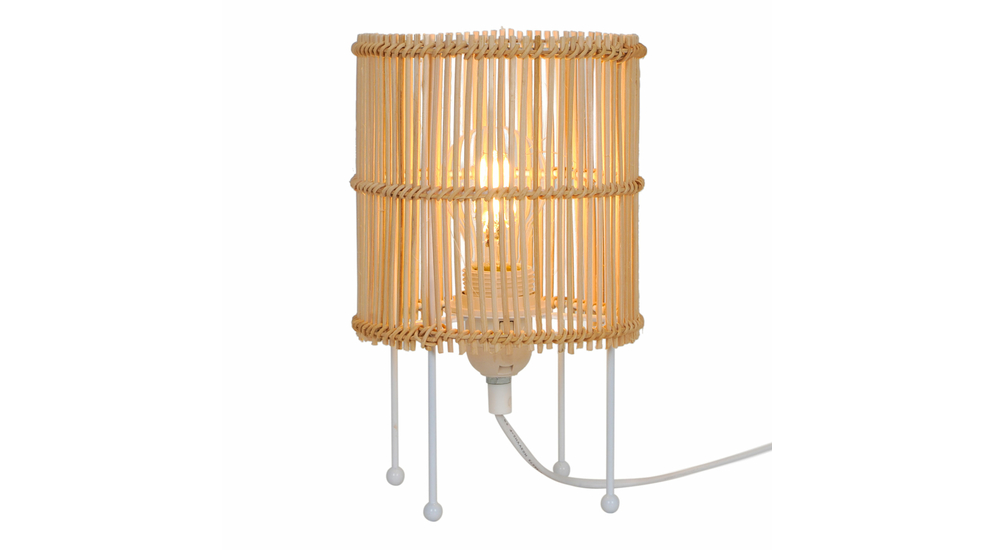 Ratanová stolní lampa EDIN 26x15 cm