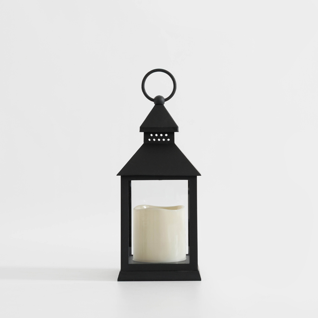 LED lucerna černá 23 cm