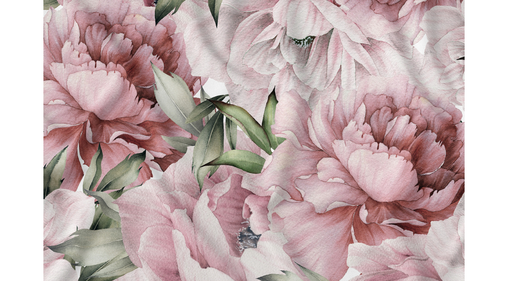 Ubrus s růžovými květy 140x220 cm