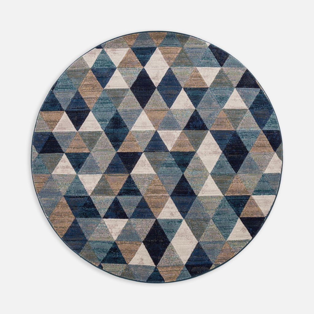 Kulatý koberec v trojúhelnících SORRENTO 160 cm