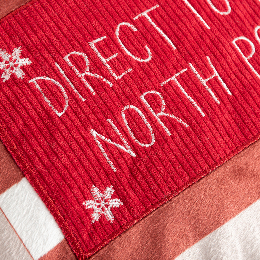 Vánoční polštářek s poštovní schránkou světlosivý CALIN 45x45 cm