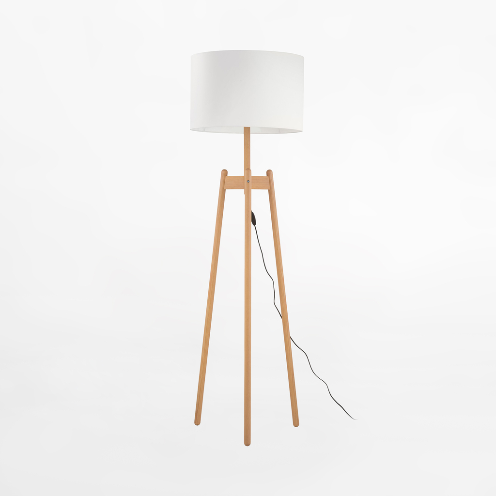 Bílá stojací lampa PEREZ