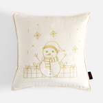 Povlak na polštář s bílým sněhulákem TWINKLE 45x45 cm