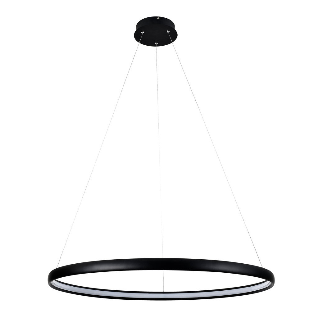 Černé závěsné LED svítidlo CARLO 80 cm
