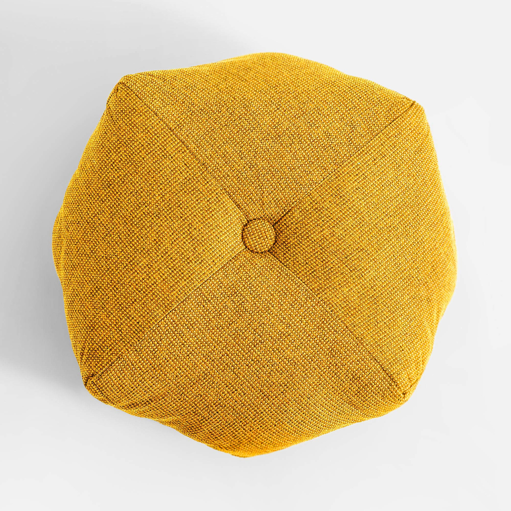 Žlutý sedací polštář PUFFY PUF 48x18 cm