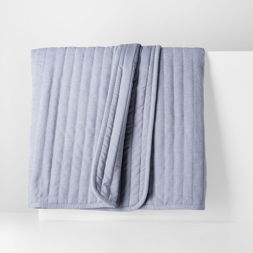 Šedý přehoz CASSIEN 220x240 cm