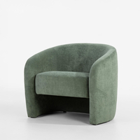 Zelené oblé čalouněné křeslo MOLINIO