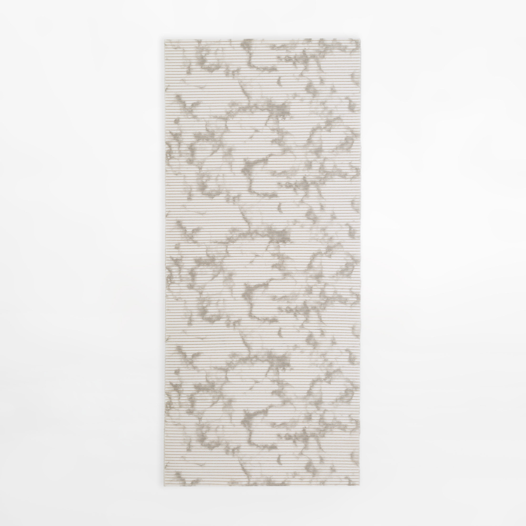 Koupelnová předložka CANARIA, bílá-šedá, 65x150 cm