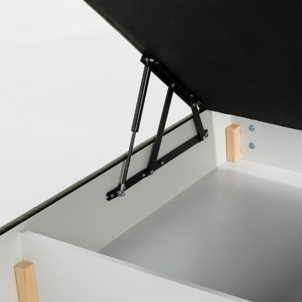 Postel boxspring zelená LAURITA SQUARE 120x200 cm