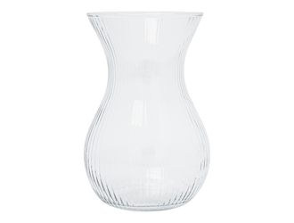 Pruhovaná skleněná váza LYRA 18 cm