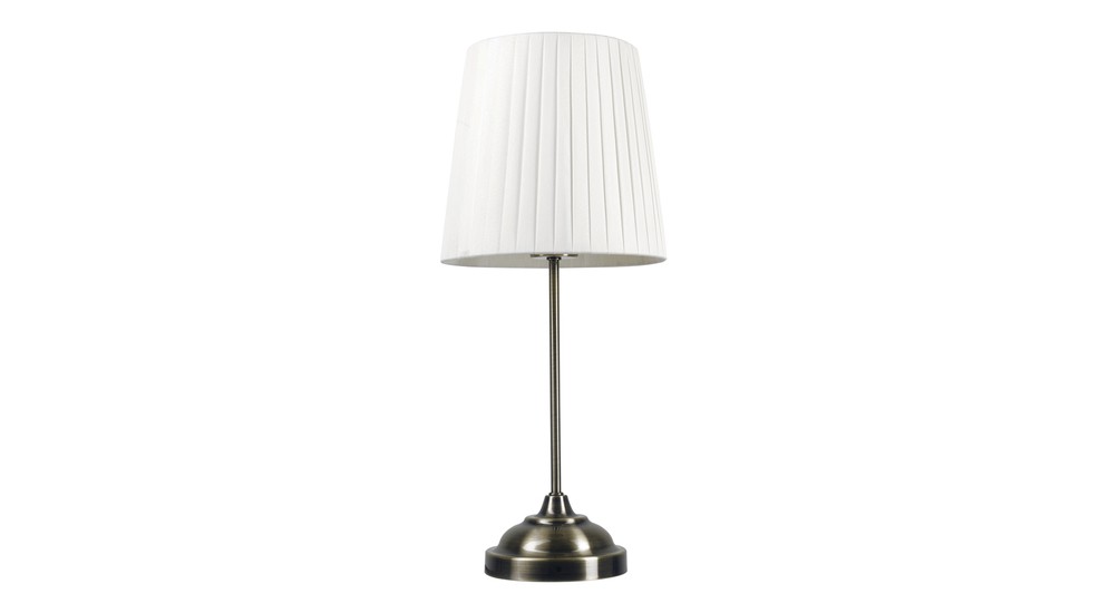 Bílá stolní lampa v retro stylu PTL01BW