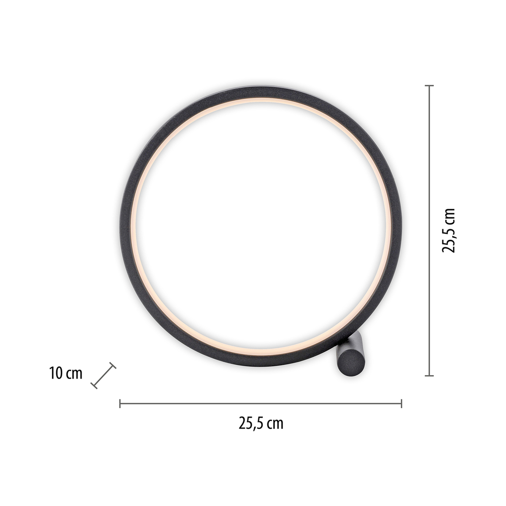 Černá stolní LED lampa MINI RITUS