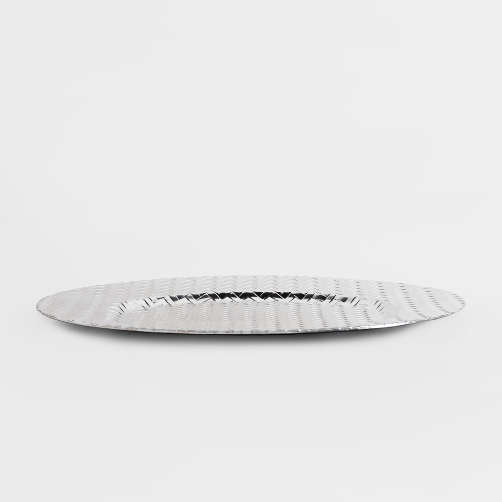 Dekorační talíř podtalíř stříbrný 33 cm