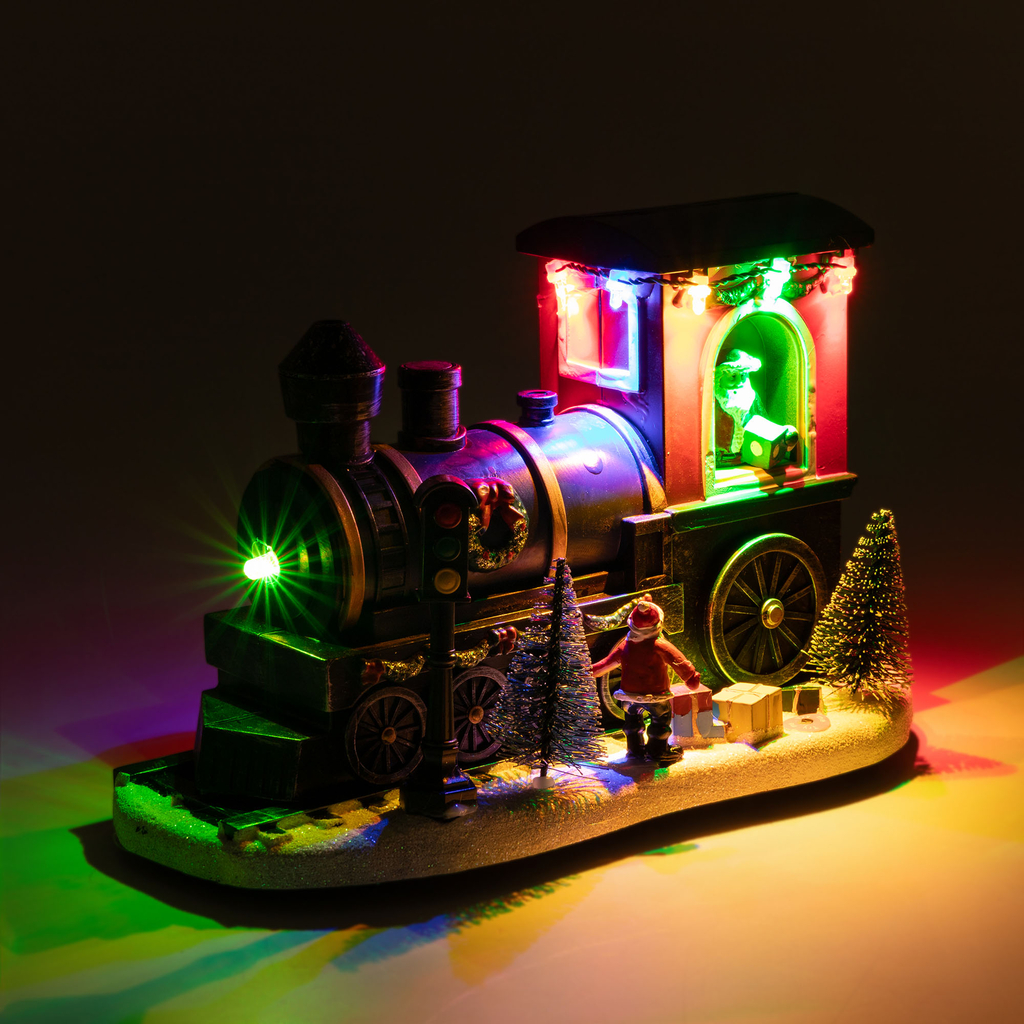Dekorace sváteční LED, lokomotiva, MIX