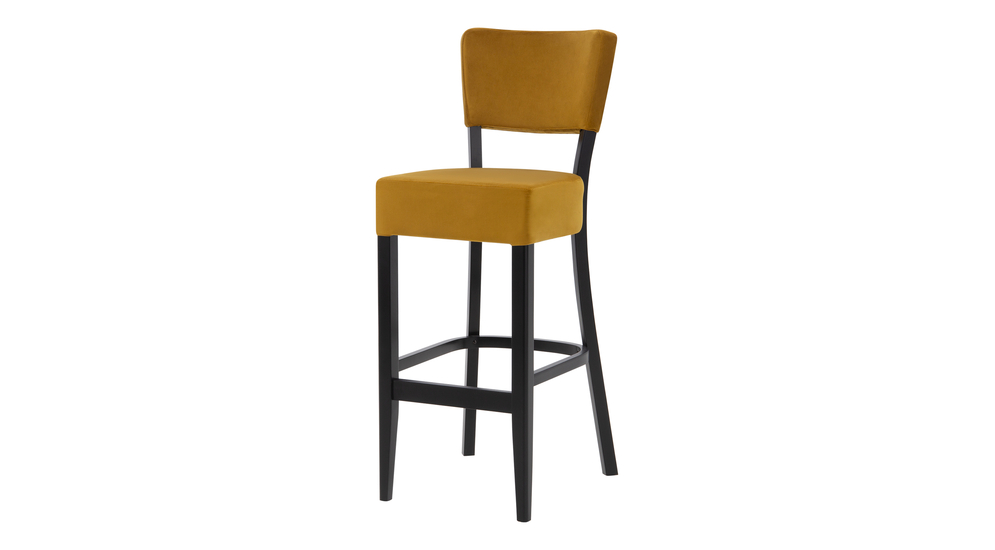 Barová židle RYAN v hořčicové barvě
