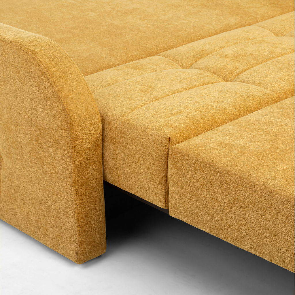 Dvoumístná rozkládací pohovka žlutá ARIZONA