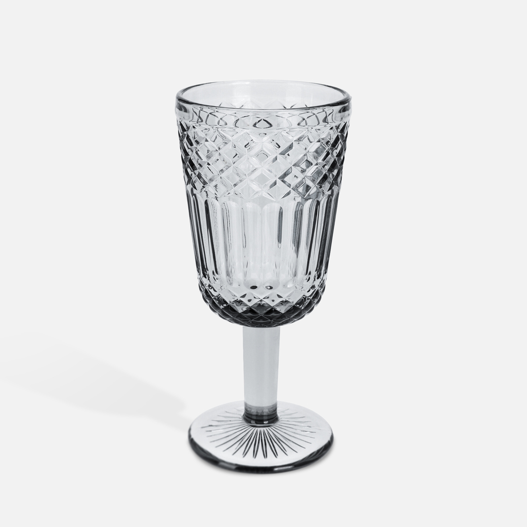 Šedá sklenice na víno 300 ml