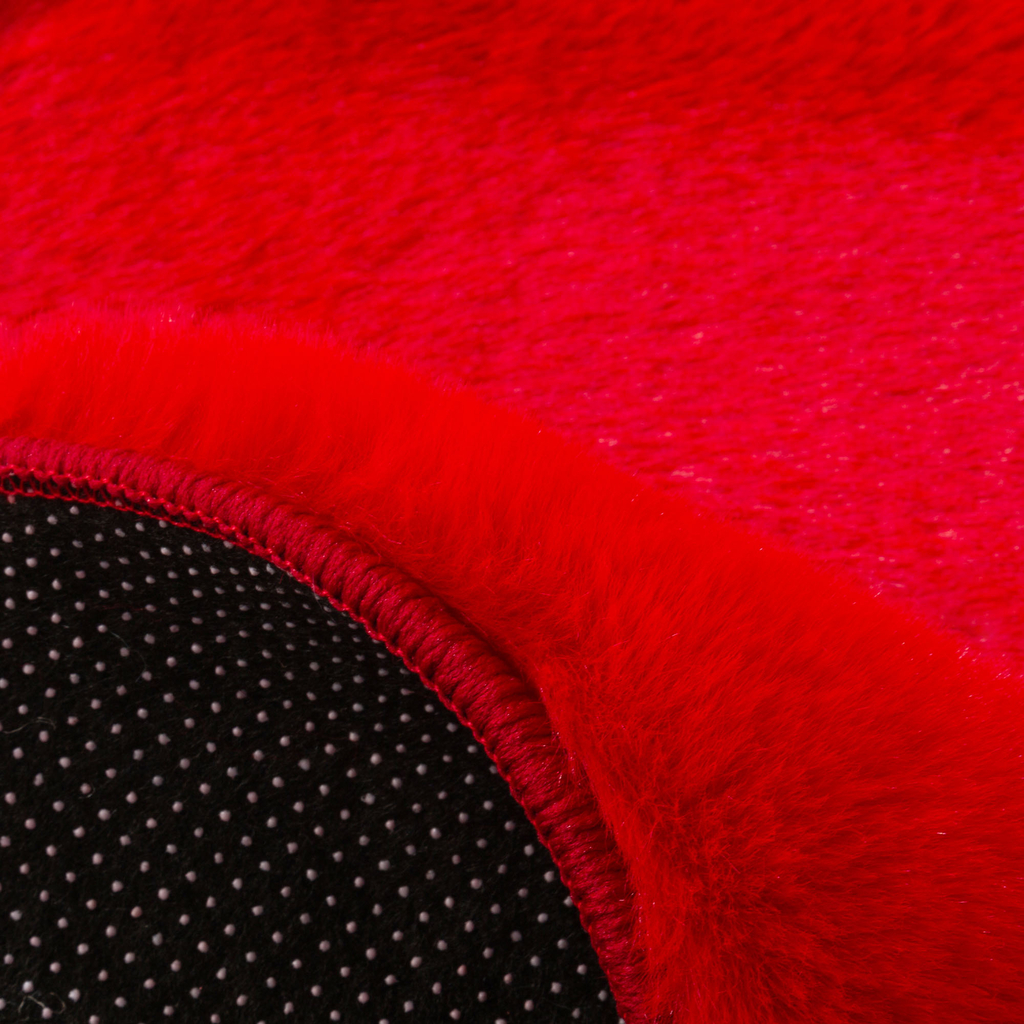 Kulatý červený koberec RABBII 100 cm