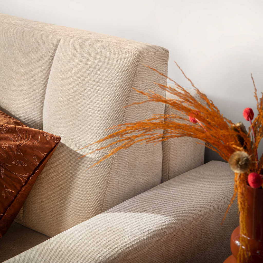 Rozkládací pohovka s prošíváním béžová LILA