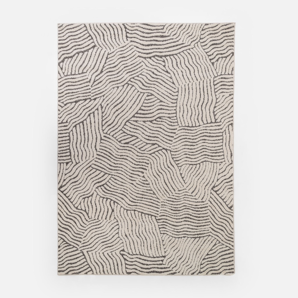 Béžovo-černý abstraktní koberec DEUS 160x230 cm