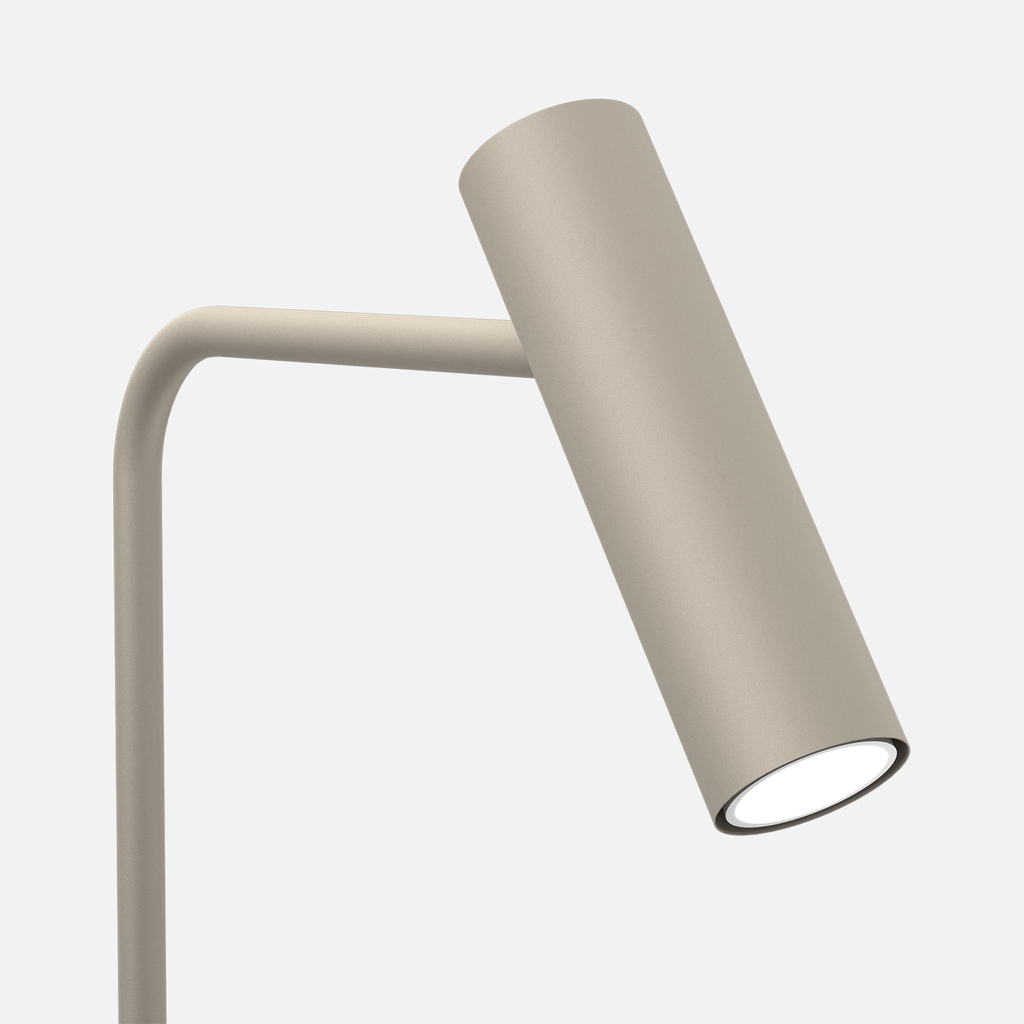 Béžovo-zlatá stojací lampa bodovka AXION