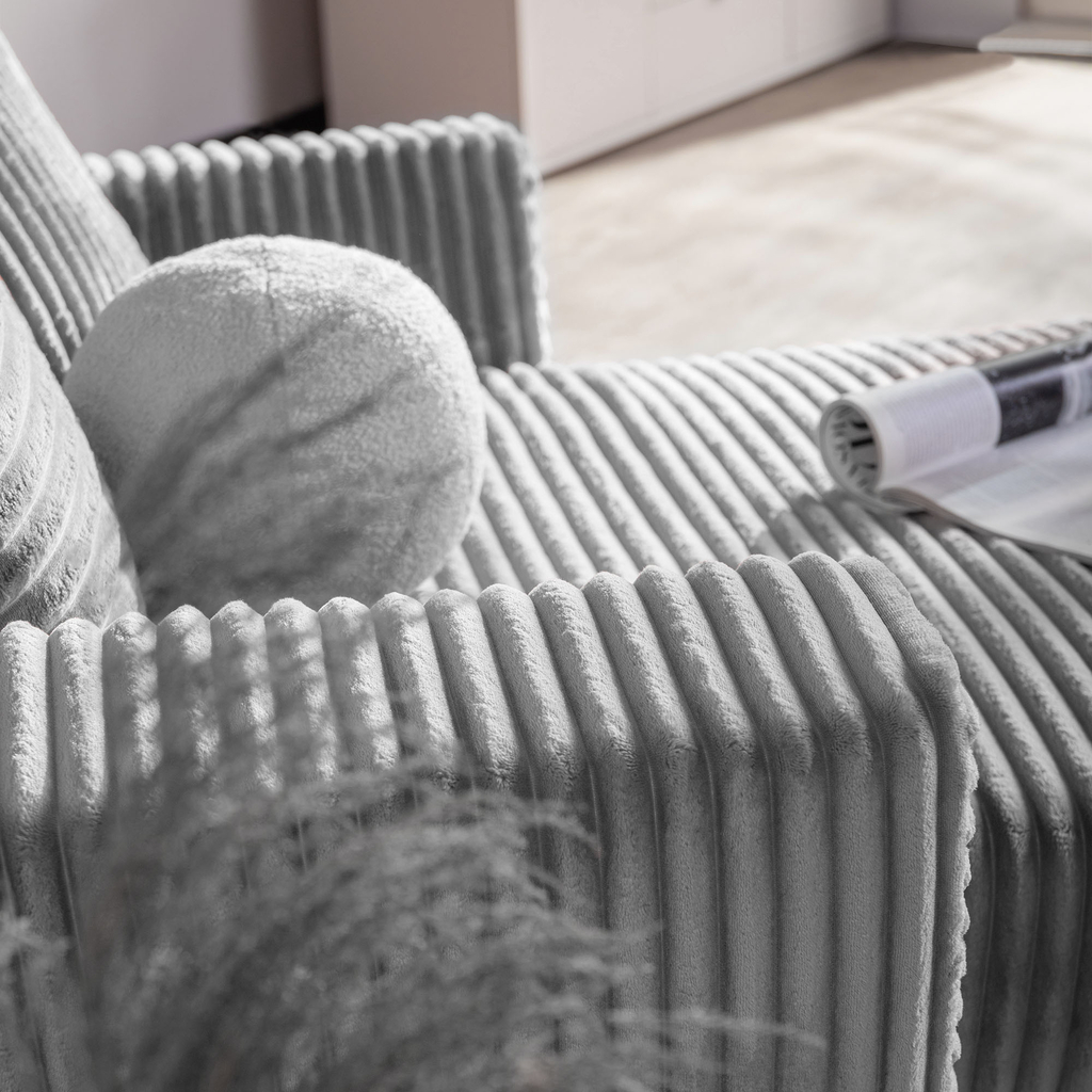 Křeslo loveseat světle šedé NOEMI