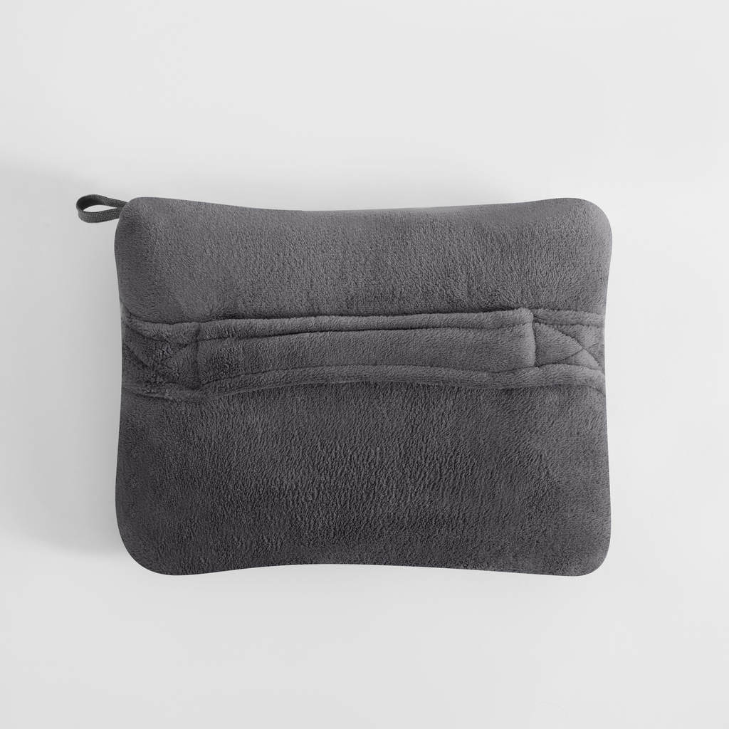 Šedá cestovní deka 2v1 TRAVEL BLANKET 130x160 cm