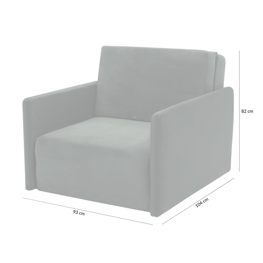 Sofa amerykanka zielona 93 cm MIKE