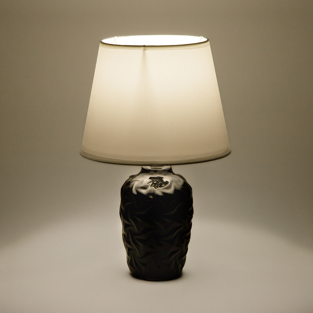 Černo-bílá stolní lampa 31,5 cm