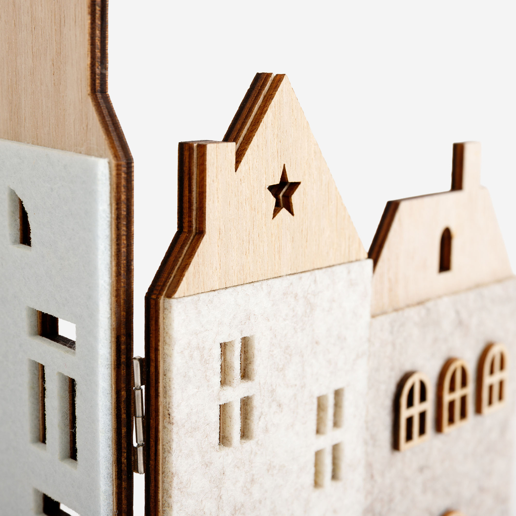 Dekorace DOMKY 48,5x20,5 cm