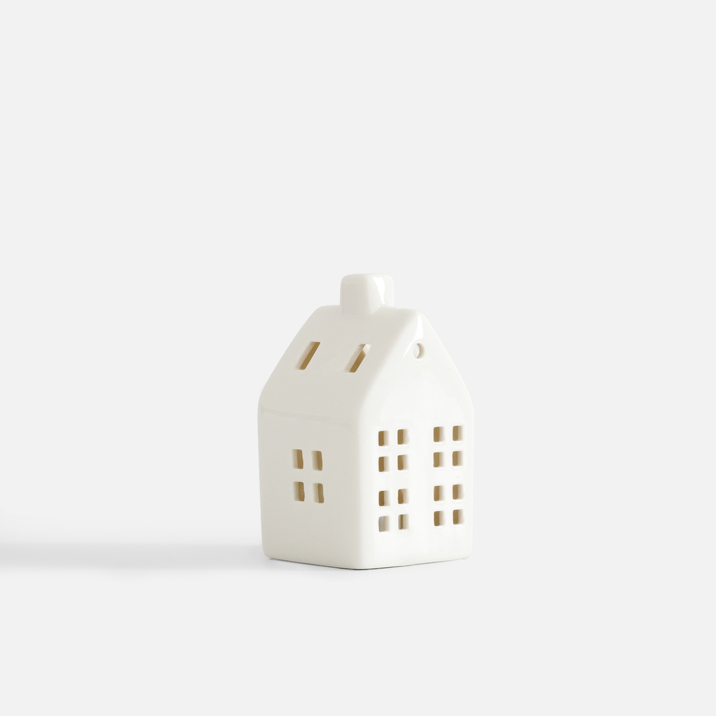 Dekorativní LED domeček bílý 9,3 cm