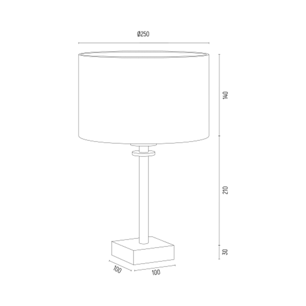 Černo-zlatá stolní lampa se stínidlem ABBANO