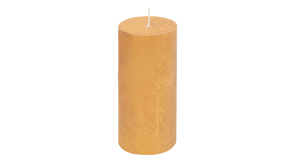 Zlatá svíčka RUSTIC 6,5 x 14 cm