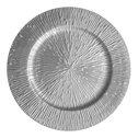 Ozdobný talíř šedá metalíza 33 cm