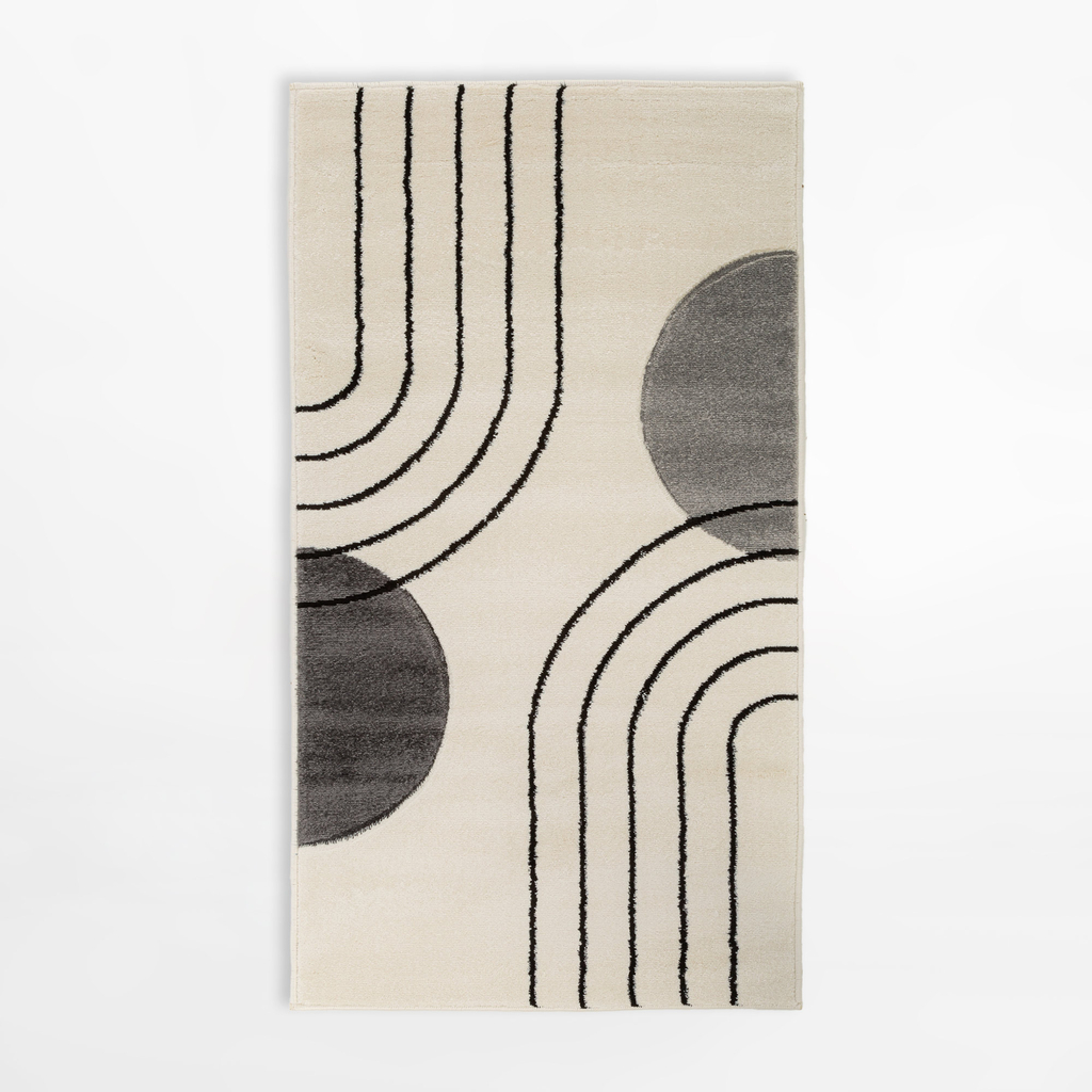 Koberec art déco krémový MILLEY 80x150 cm