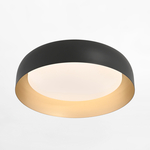 Černo-zlaté stropní LED svítidlo s dálkovým ovládáním OSKO 40 cm