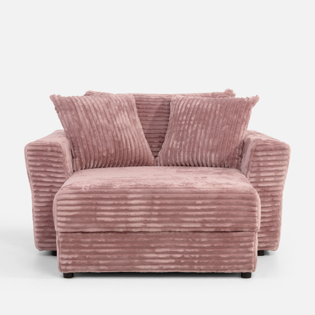 Křeslo loveseat pudrově růžová NOEMI