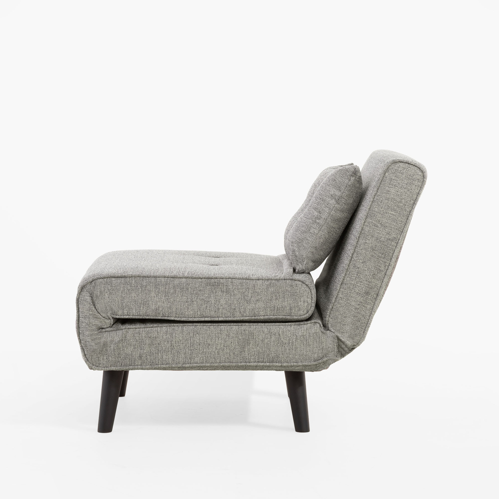 Rozkládací čalouněné křeslo šedé LAVILLA