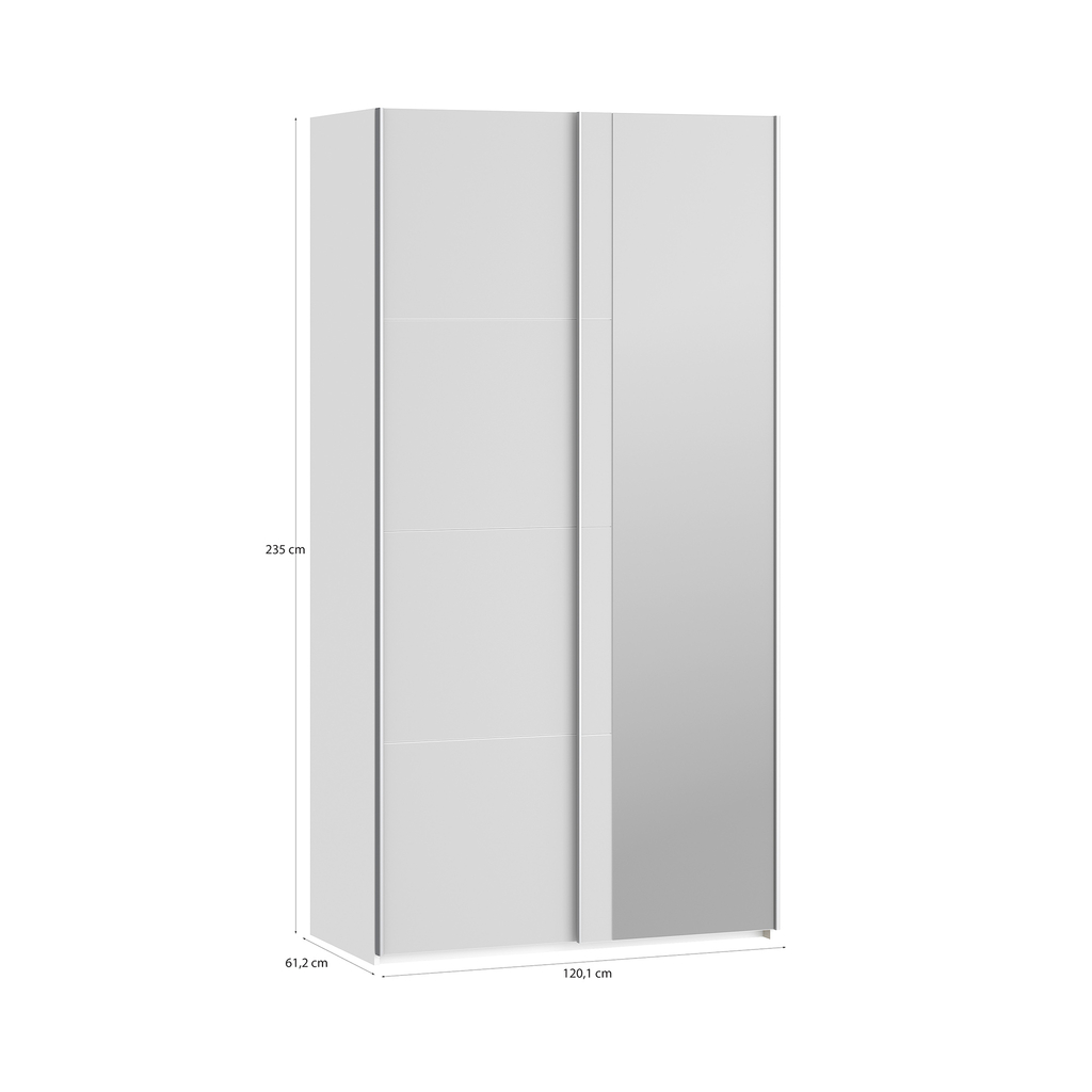 Zrcadlová skříň s posuvnými dveřmi FITIO lesk 120 cm