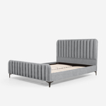 Šedá postel KELLY 160x200cm